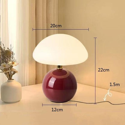 Simple Vintage Fungi Desk Lamp Soft Adjustable Glow