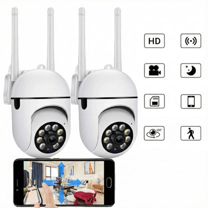 2 Pack WiFi Outdoor Security Cameras, 1080P HD, Night Vision - Pexav