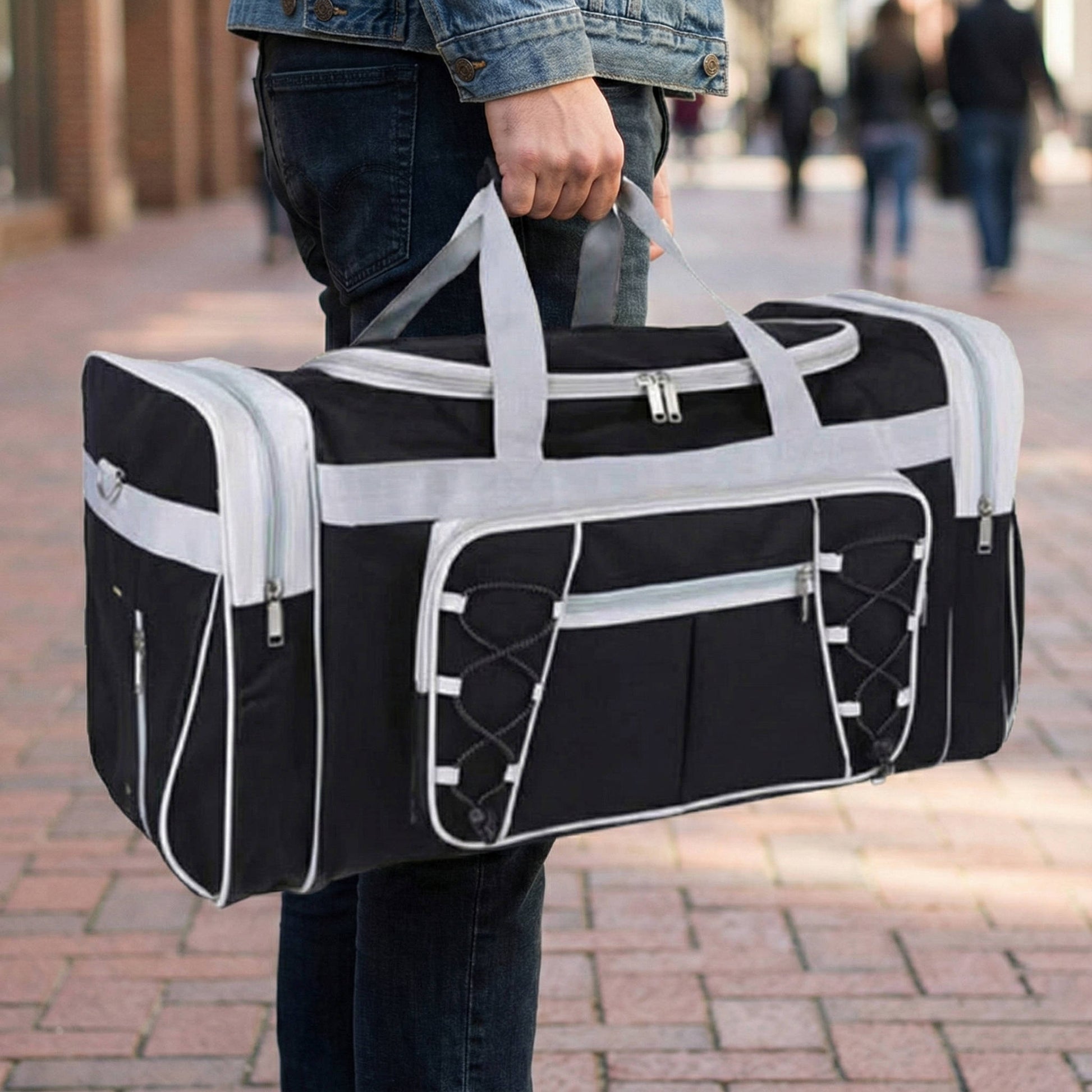 Spacious Folding Travel Duffle Bag With Strap - Pexav