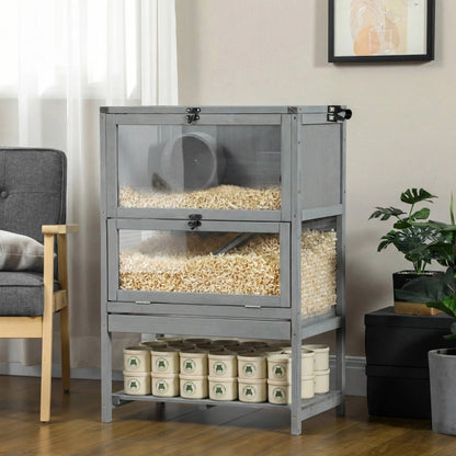 Spacious Pet Hamster Habitat With Wheel And Toys - Pexav