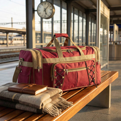 Spacious Folding Travel Duffle Bag With Strap