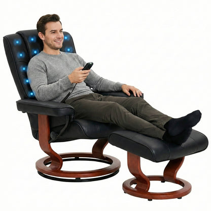 Comfortable Leather Reclining Chair Set - Pexav