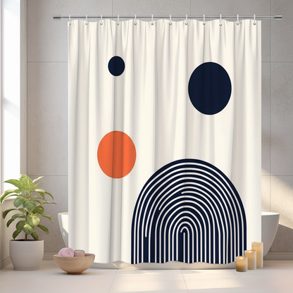 Colorful Circle Pattern Shower Curtain - Pexav