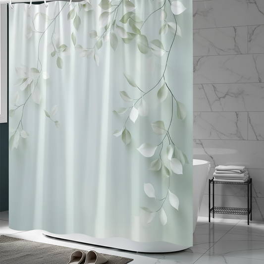 Waterproof Fabric Bathroom Curtain - Calmweave - Pexav