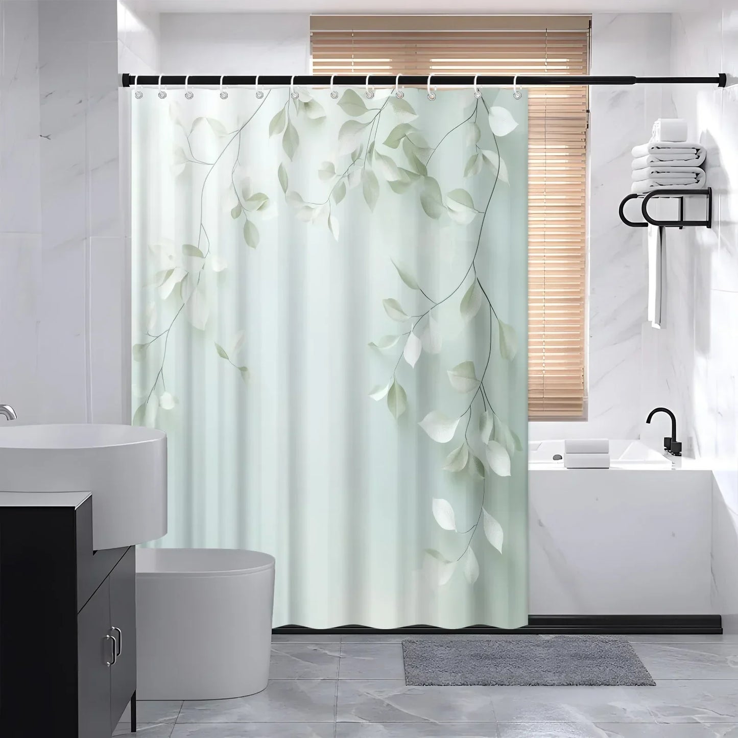 Gewebtes Polyester Duschvorhang - Calmweave