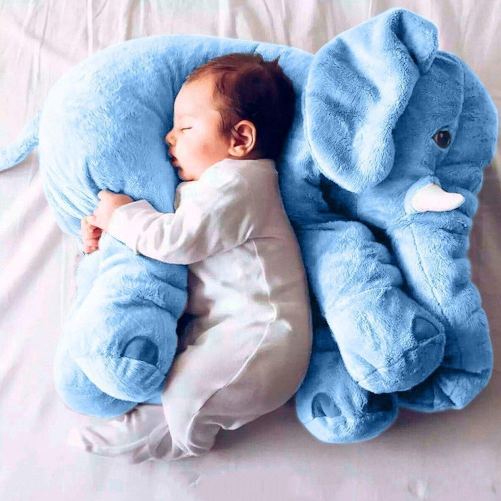 Big Soft Cuddly Elephant Pillow For Kids - Pexav