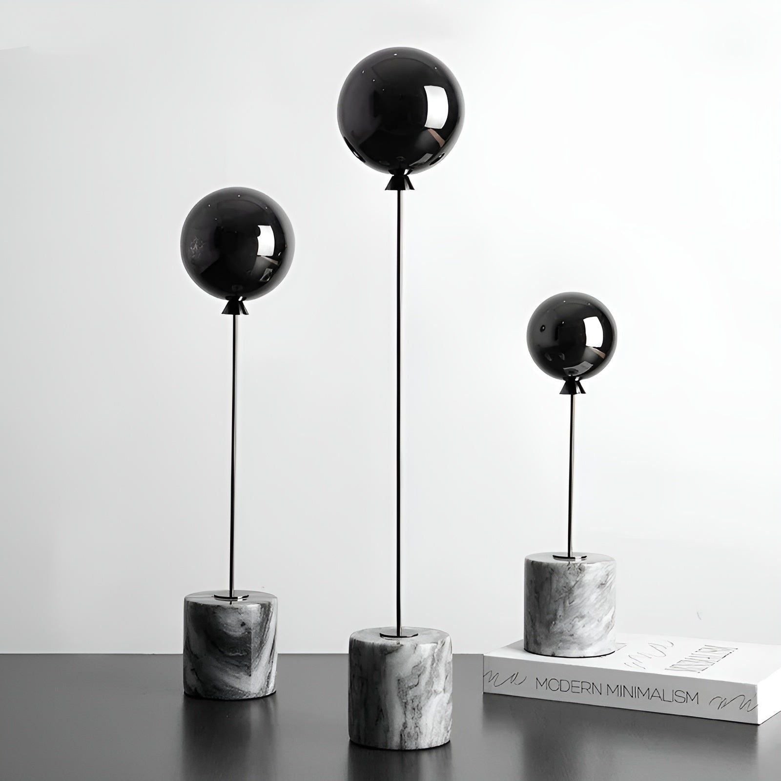 Luxury Metal Ornament with Stone Base for Modern Home - Pexav