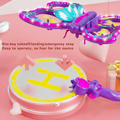 Glitter Butterfly Remote Control 2.4GHz with LED Lights – Safe for Ages 6+