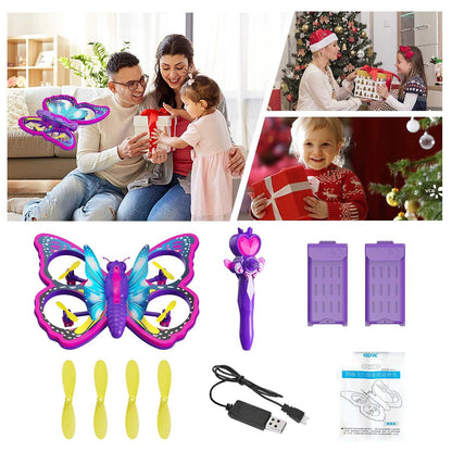 Glitter Butterfly Remote Control 2.4GHz with LED Lights – Safe for Ages 6+