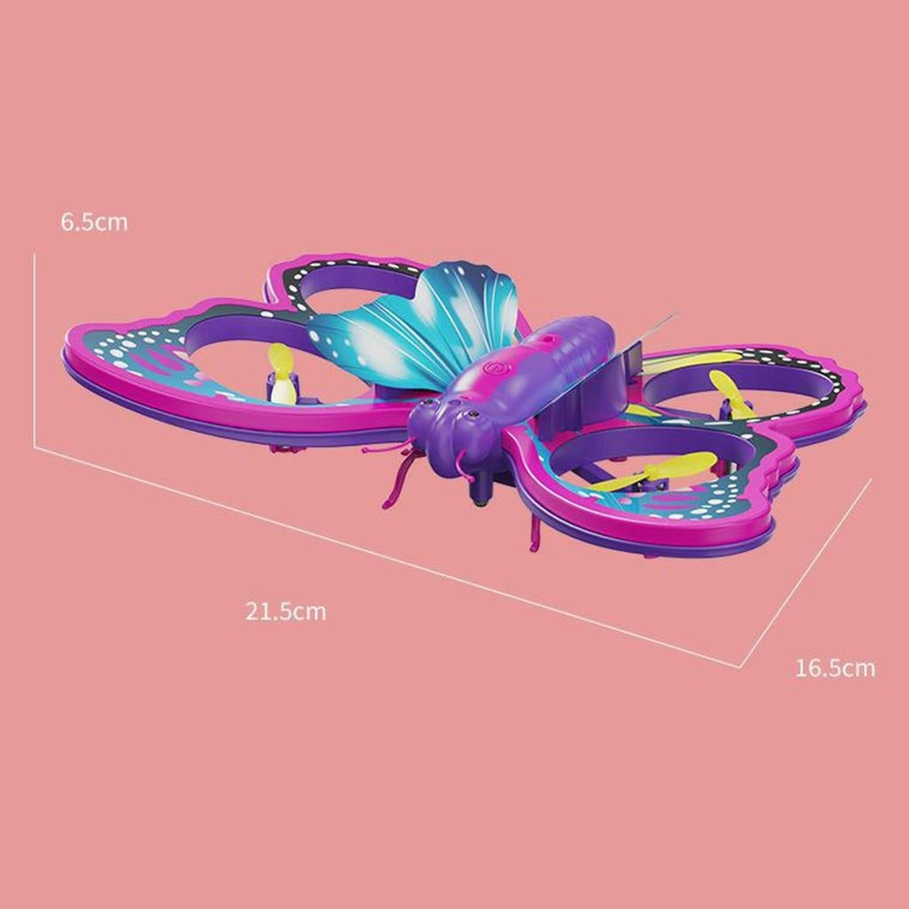 Glitter Butterfly Remote Control 2.4GHz with LED Lights – Safe for Ages 6+