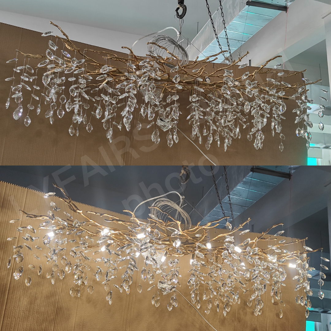 Elegant Crystal Drop Ceiling Lamp Indoor Light Fixture
