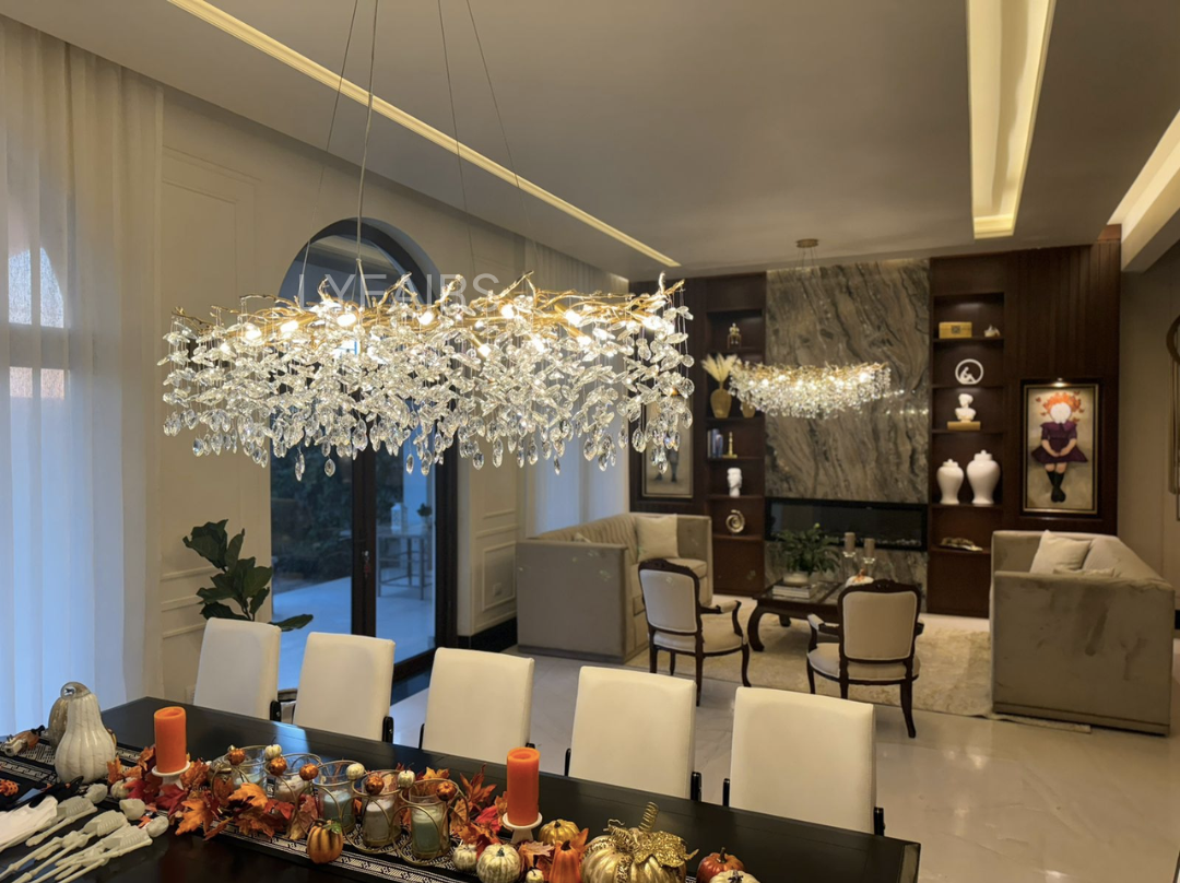 Elegant Crystal Drop Ceiling Lamp Indoor Light Fixture