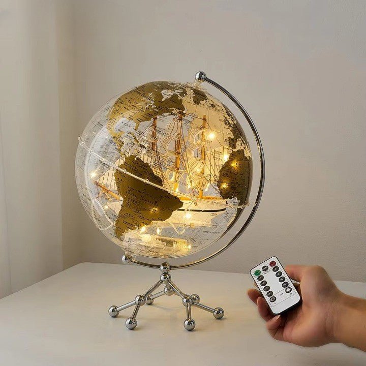 Glowing Globe Map Decoration Lamp - Pexav