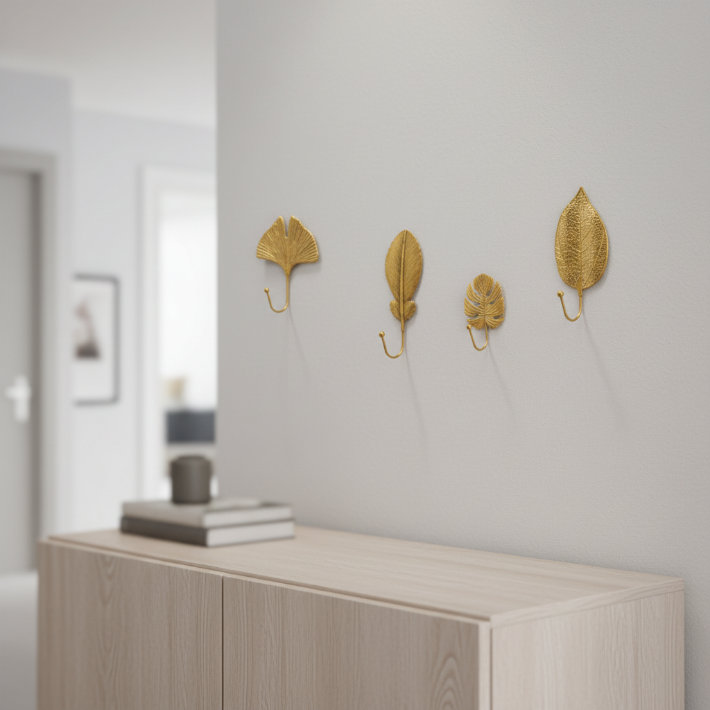 Brass Finish Metal Wall Hook - Pexav
