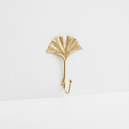 Goldfarbener Gusseisen Wandhaken - Leafora
