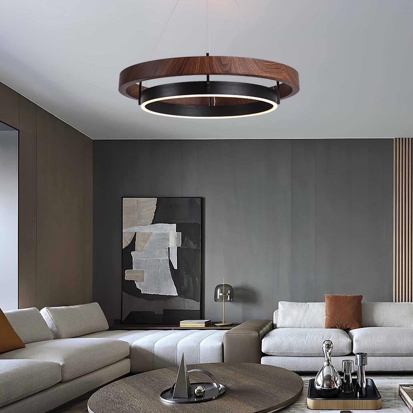 Stylish Double Ring LED Ceiling Light Fixture