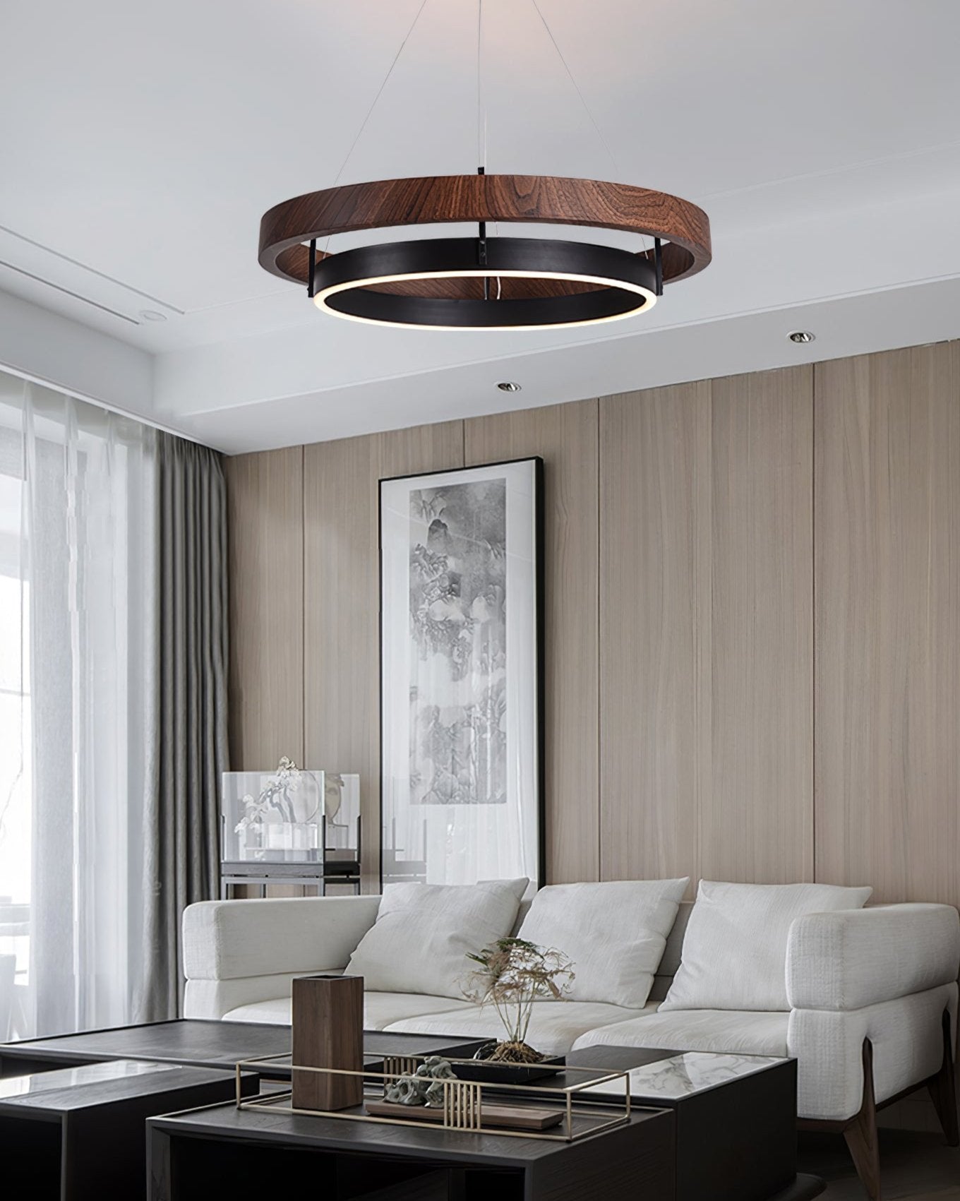 Stylish Double Ring LED Ceiling Light Fixture