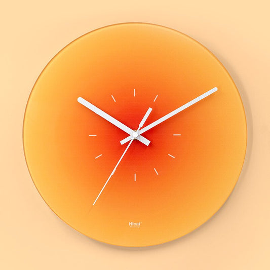 Simple Round Glass Analog Wall Clock - Pexav