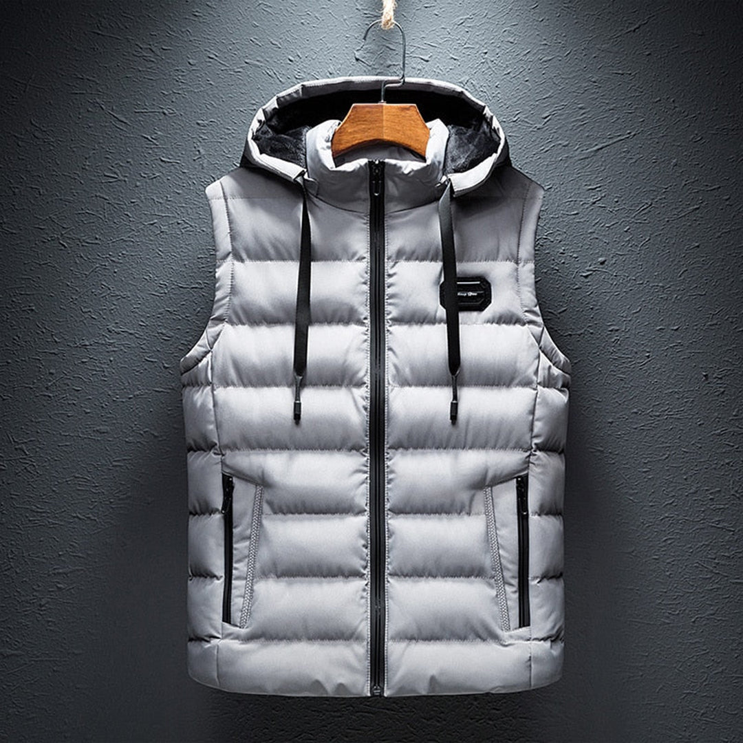 Warm Men's Padded Vest Waterproof Sleeveless Coat