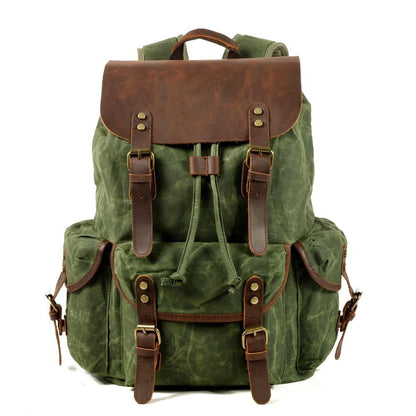 Tough Water-Resistant Leather Backpack