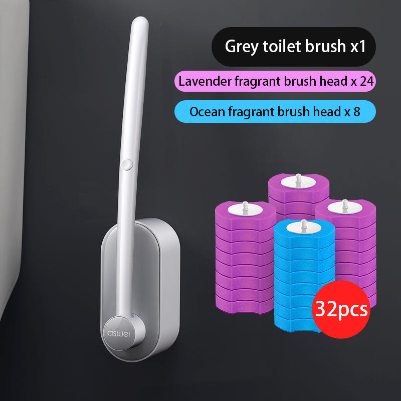 Extended Reach Bathroom Toilet Brush Set