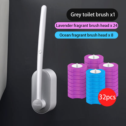 Extended Reach Bathroom Toilet Brush Set
