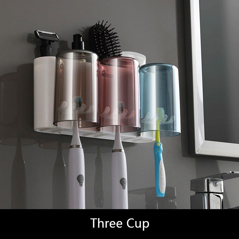Space Saving Bathroom Storage Toothbrush Holder