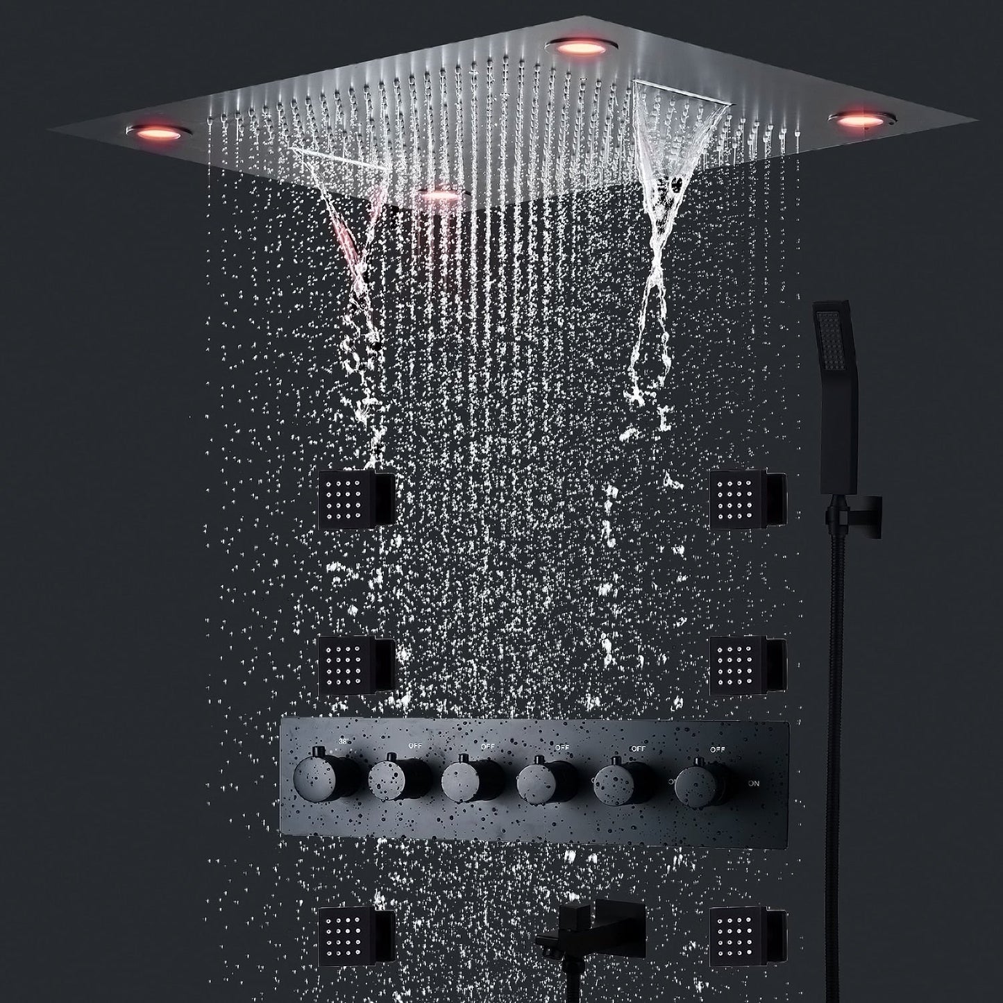 Luxurious Waterfall Spa Shower Head - Pexav