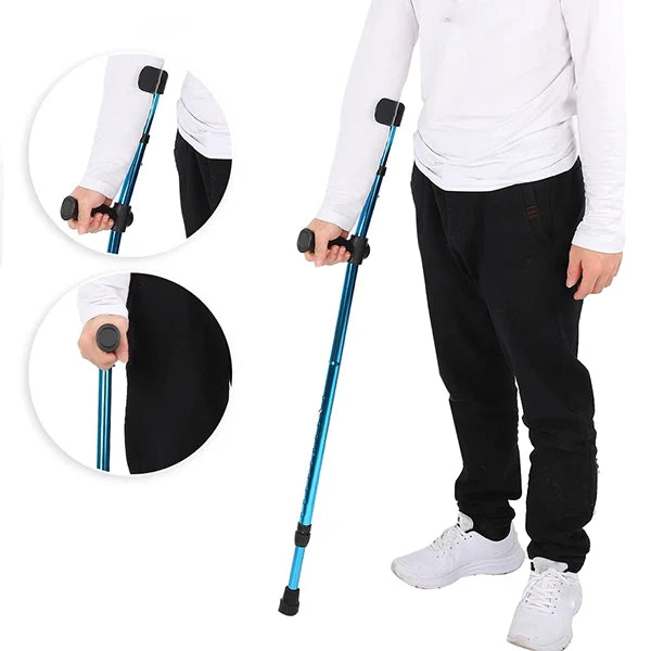 Collapsible, Ergonomic Walking Crutch