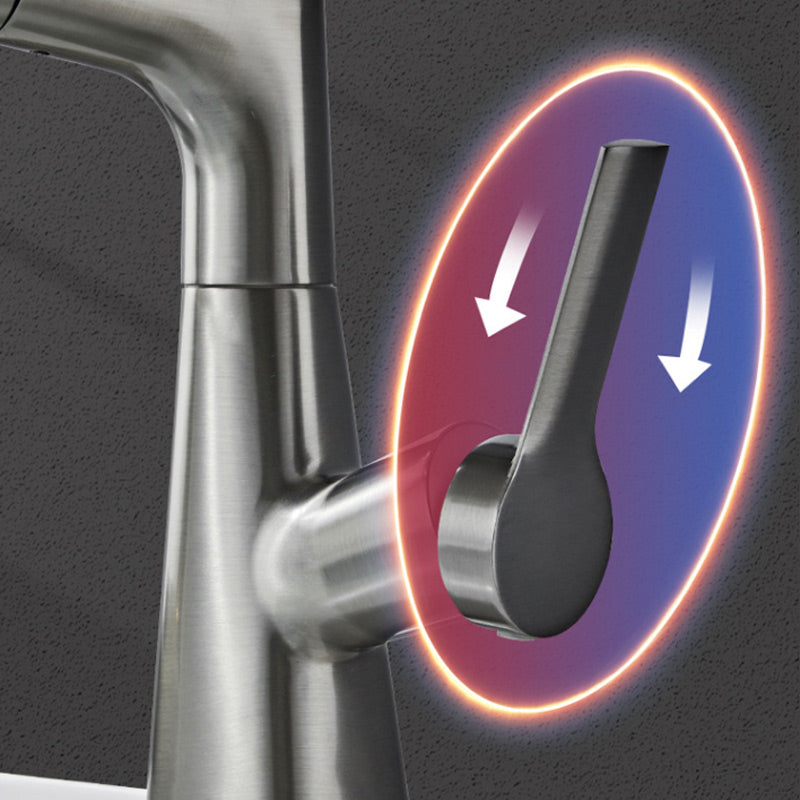 Stainless Steel Kitchen Faucet With Pull-Out Spray