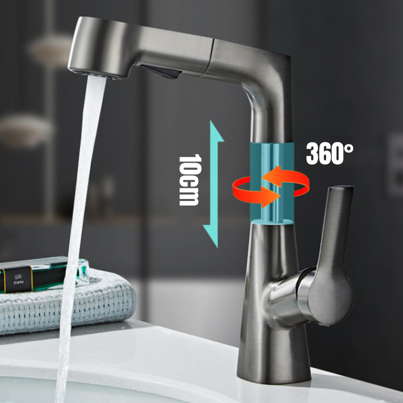 Stainless Steel Kitchen Faucet With Pull-Out Spray