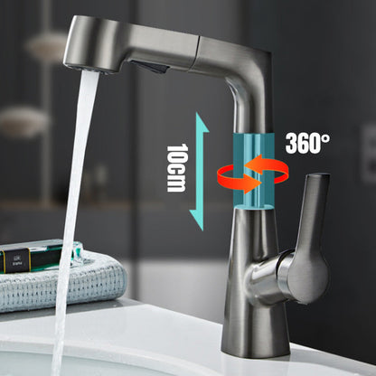 Stainless Steel Kitchen Faucet With Pull-Out Spray