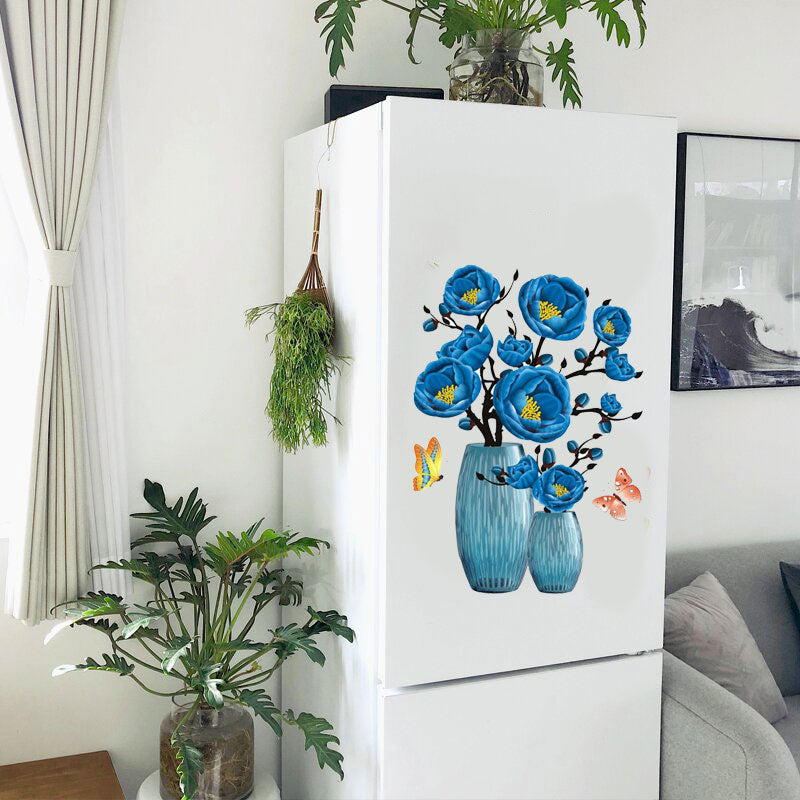 Colorful 3D Flower Wall Decals - Pexav