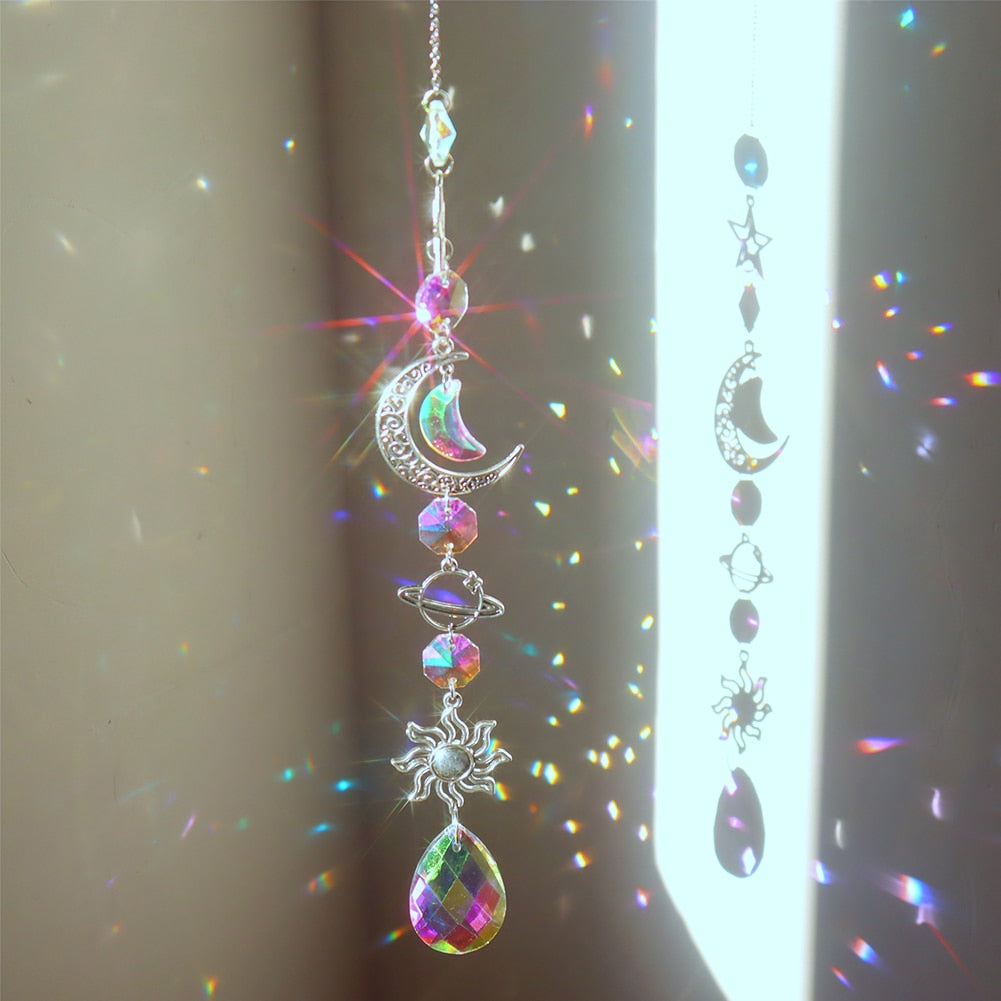 Beautiful Crystal Wind Chime Sun Catcher Decoration - Pexav