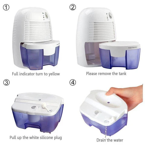 Compact Energy Efficient Home Basement Dehumidifier