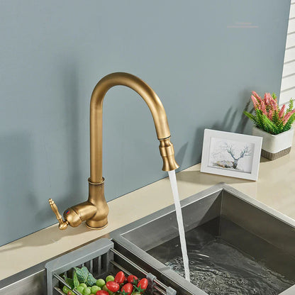 Classic Gold Finish Kitchen Faucet