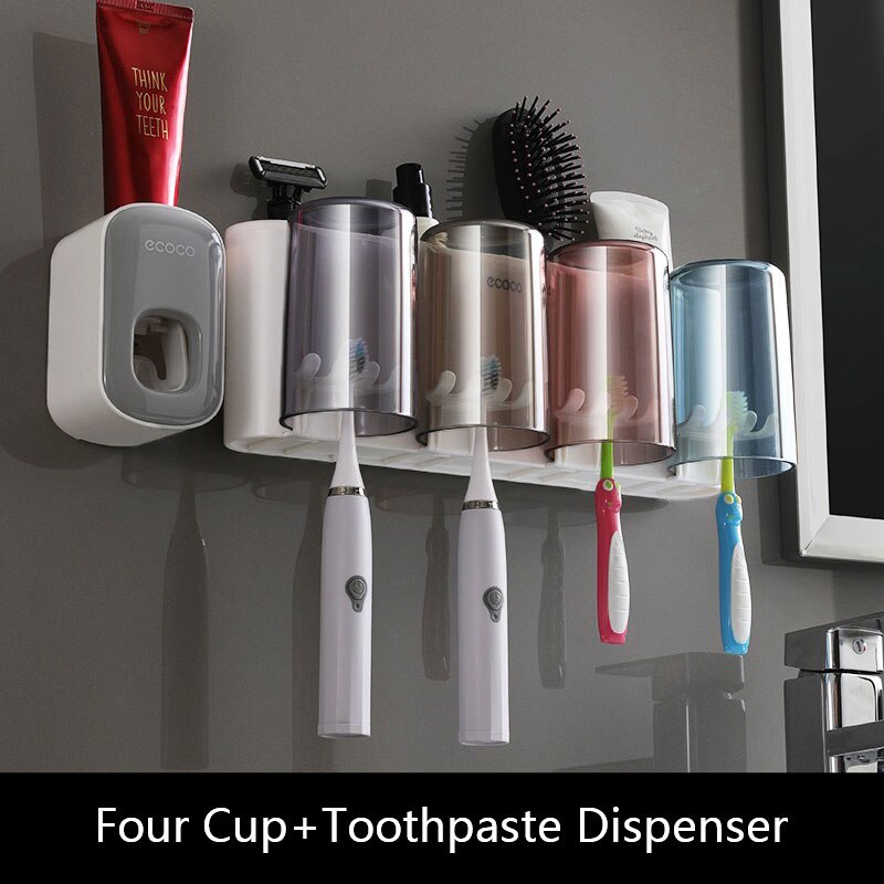 Space Saving Bathroom Storage Toothbrush Holder