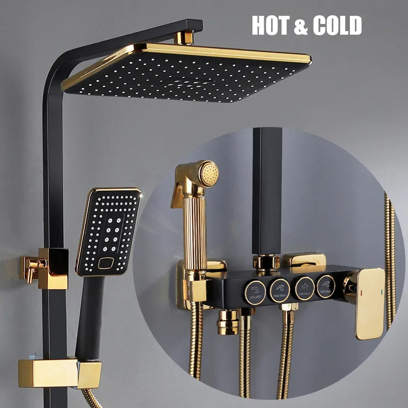 Premium LED Rain Shower Head System
