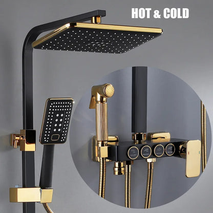 Premium LED Rain Shower Head System