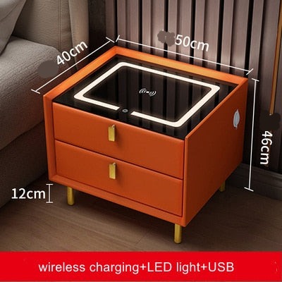 Compact Wireless Charging Bedside Speaker Table