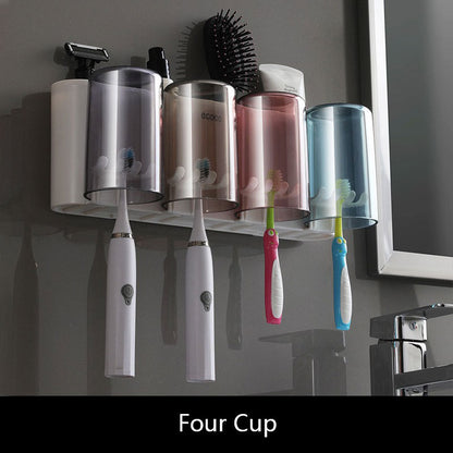 Space Saving Bathroom Storage Toothbrush Holder