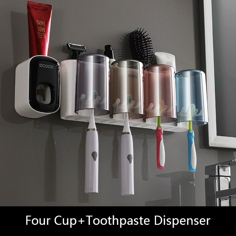 Space Saving Bathroom Storage Toothbrush Holder