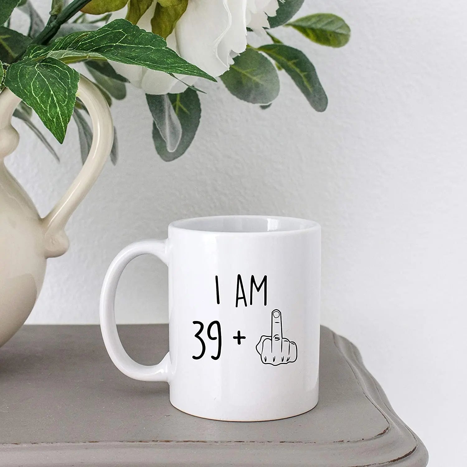 Funny 39th Birthday Middle Finger Coffee Mug - Pexav