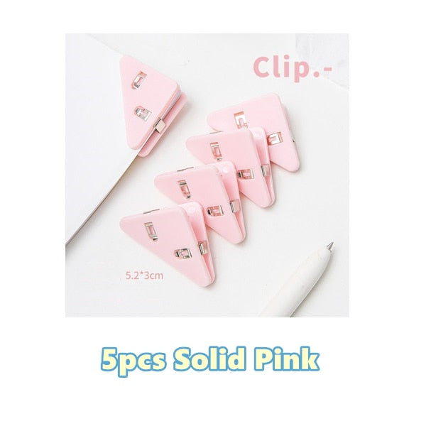 Bright Color Triangle Book Page Holder Clip