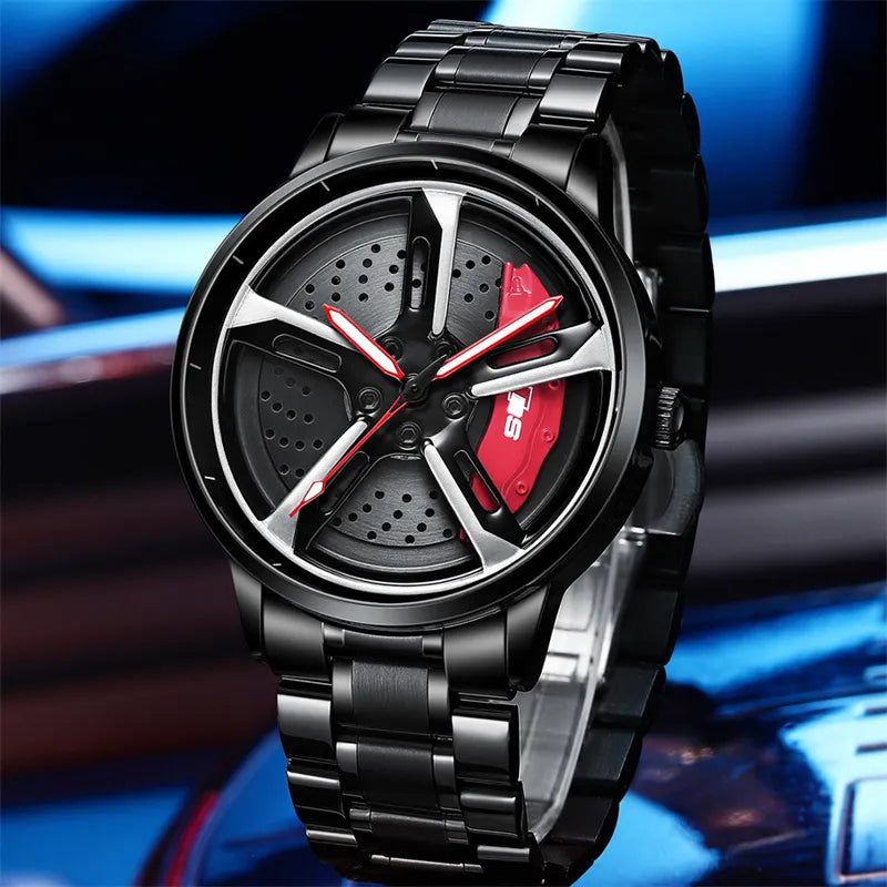 Fast Chronograph Quartz Rotating Wheel Mens Watch - Pexav