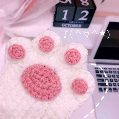 Warm Kitty Knit Winter Gloves