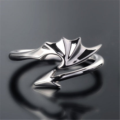 Vibrant Dragon Design Adjustable Ring