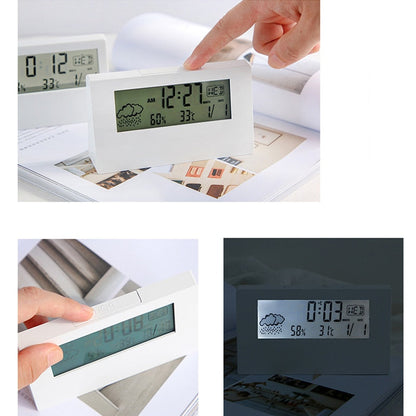 Clear Glass LED Digital Table Clock