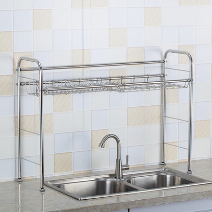 Space Saving Stainless Steel Kitchen Dish Rack Organizer
