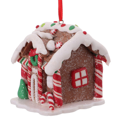 Small Festive Holiday Gingerbread House Ornaments